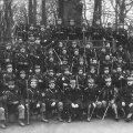 Einar Dohlmann with his Battalion - first row number 6 