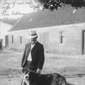 Ingolf Dohlmann with his dog at Kalbygaard 1920-21